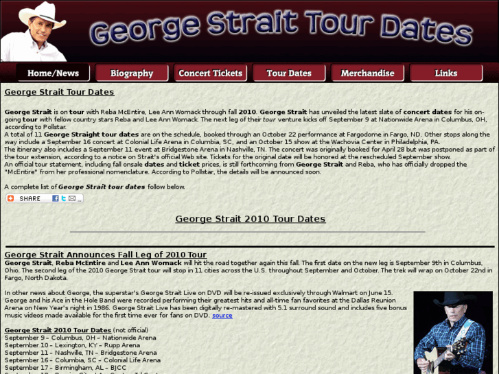 www.georgestraittourdates.com