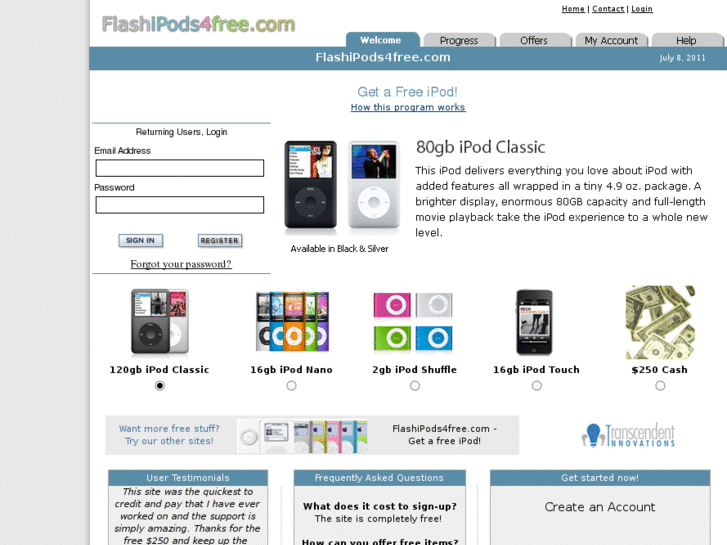 www.flashipods4free.com