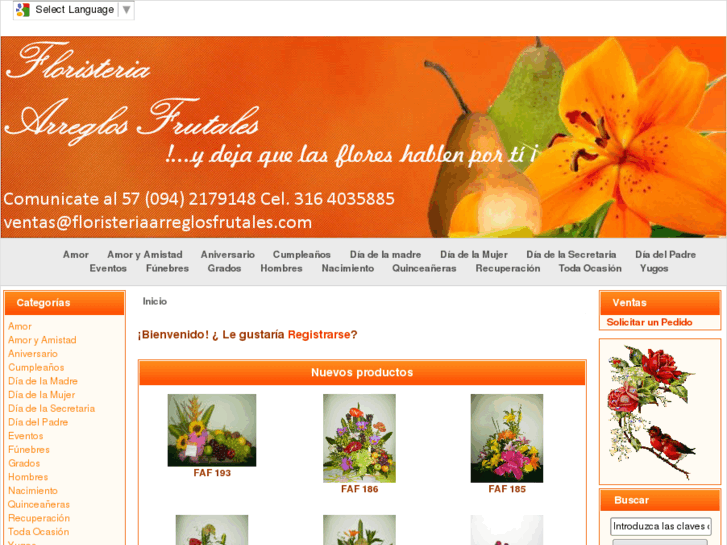 www.floristeriaarreglosfrutales.com