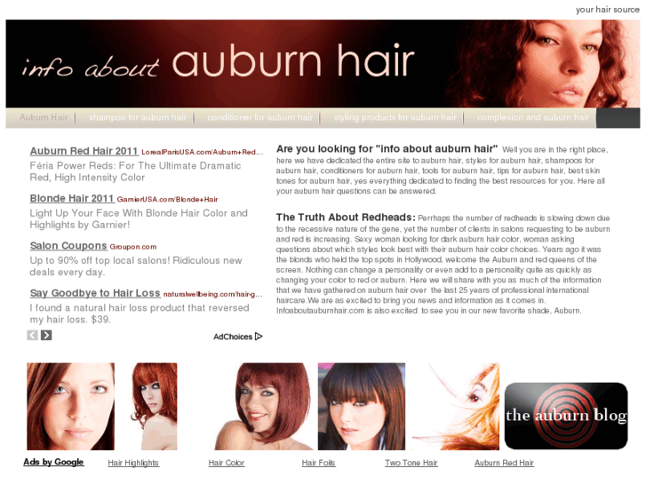 www.infoaboutauburnhair.com