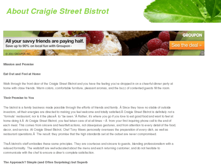 www.craigiestreetbistrot.com