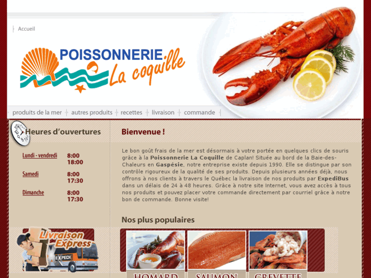 www.poissonnerie-lacoquille.com