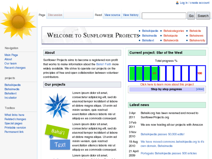 www.sunflowerprojects.org