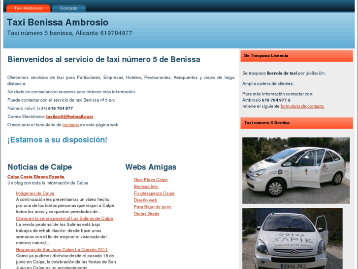 www.taxi5benissa.es