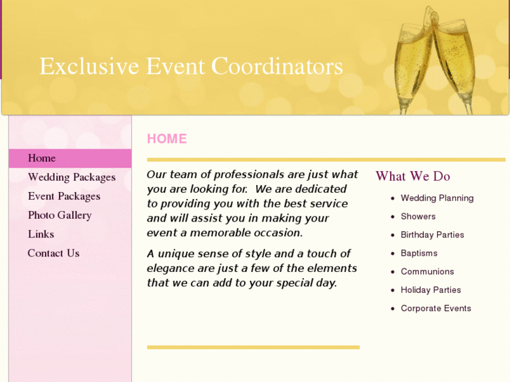 www.exclusiveeventcoordinators.com