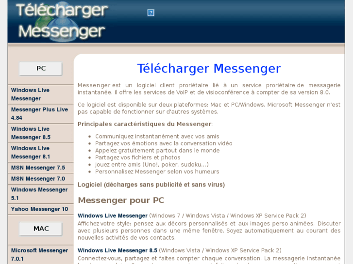 www.telechargermessenger.net