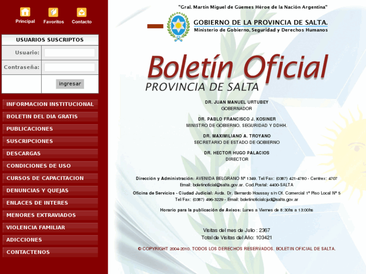 www.boletinoficialsalta.gov.ar