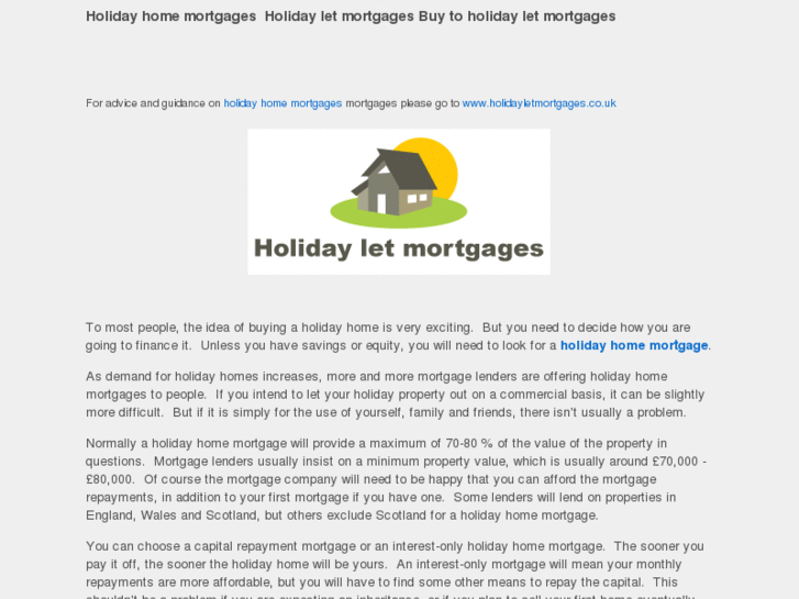 www.holidayhomemortgage.net