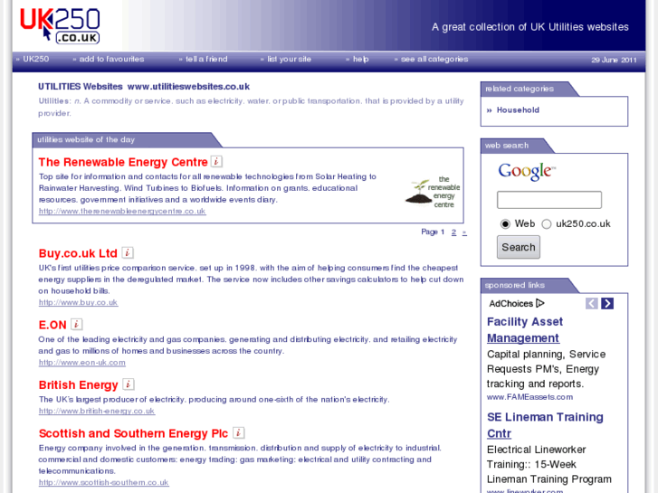 www.utilitieswebsites.co.uk