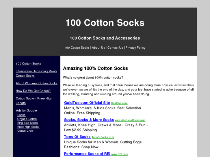 www.100cottonsocks.net