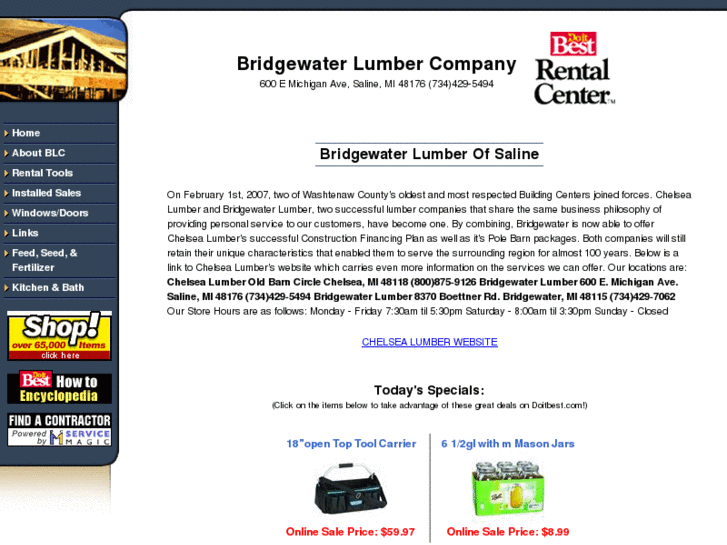 www.bridgewaterlumber.net