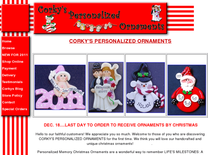 www.corkyspersonalizedornaments.com