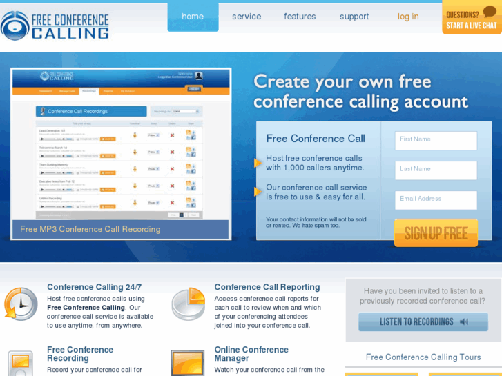 www.freeconferencecalling.com