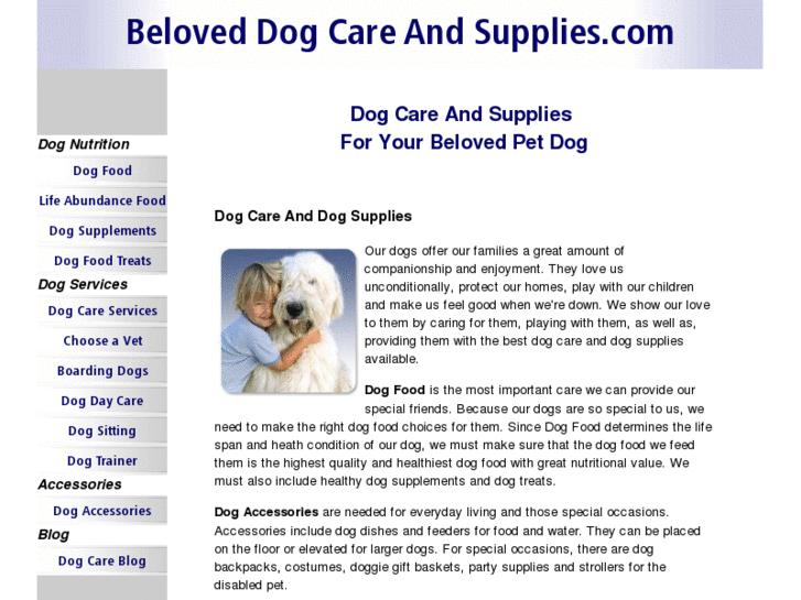 www.beloved-dog-care-and-supplies.com