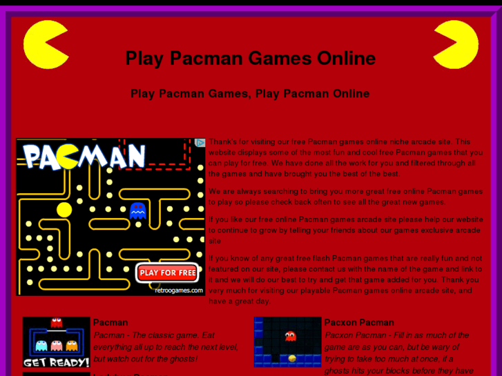 www.playpacmanfree.info