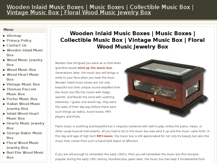 www.woodeninlaidmusicboxes.com