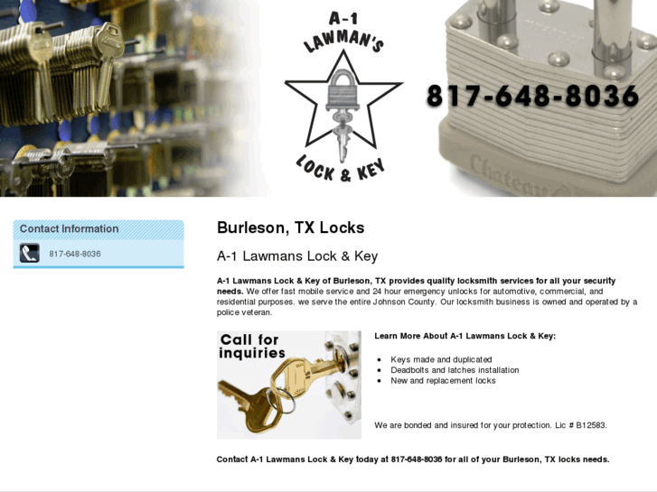 www.a1lawmanslockandkey.com