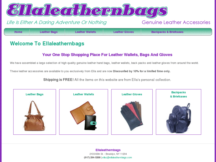 www.ellaleathernbags.com