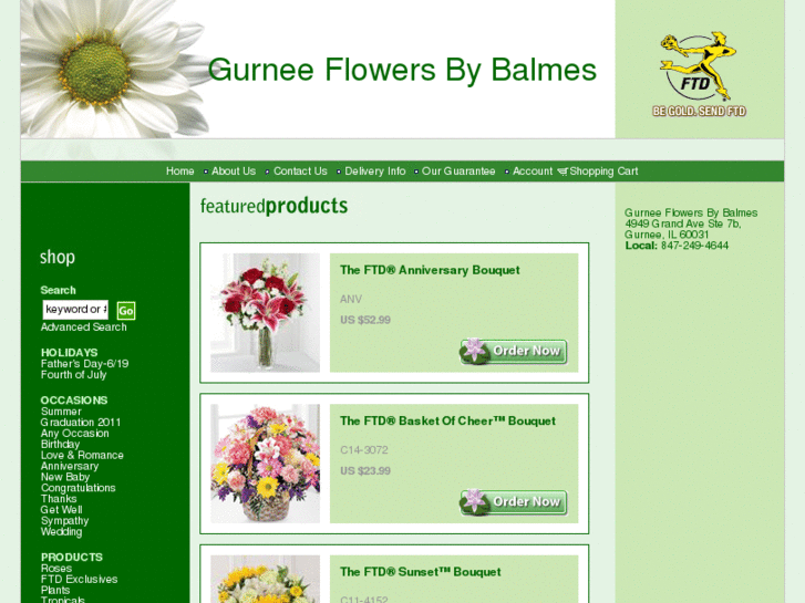 www.gurneeflowersbybalmes.com