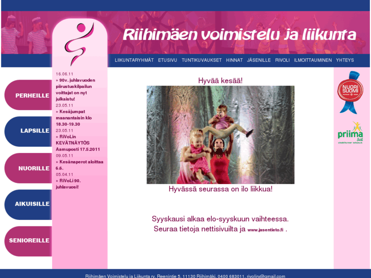 www.riihimaenvoimistelujaliikunta.fi