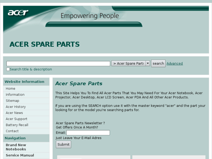 www.acerspareparts.com