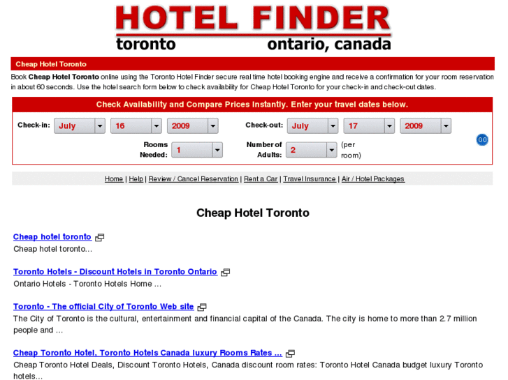 www.torontohotelfinder.com