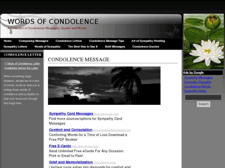 www.condolencewords.com