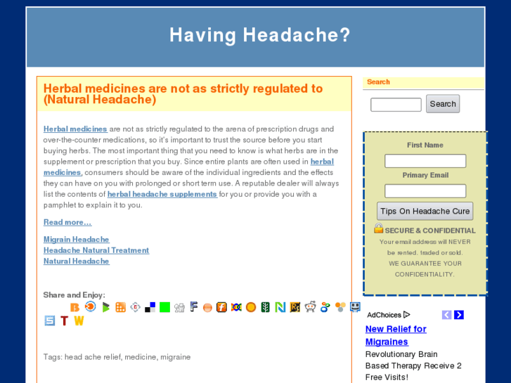 www.relievemigraineheadache.com