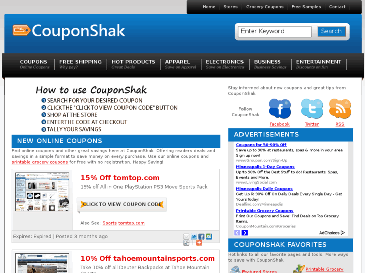 www.couponshak.com