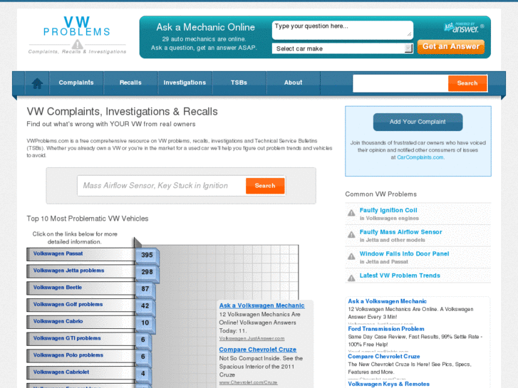 www.volkswagenproblems.com