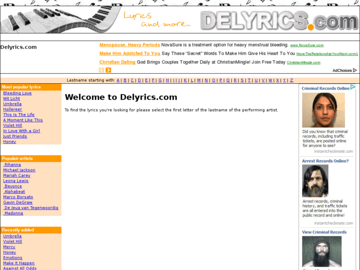 www.delyrics.com