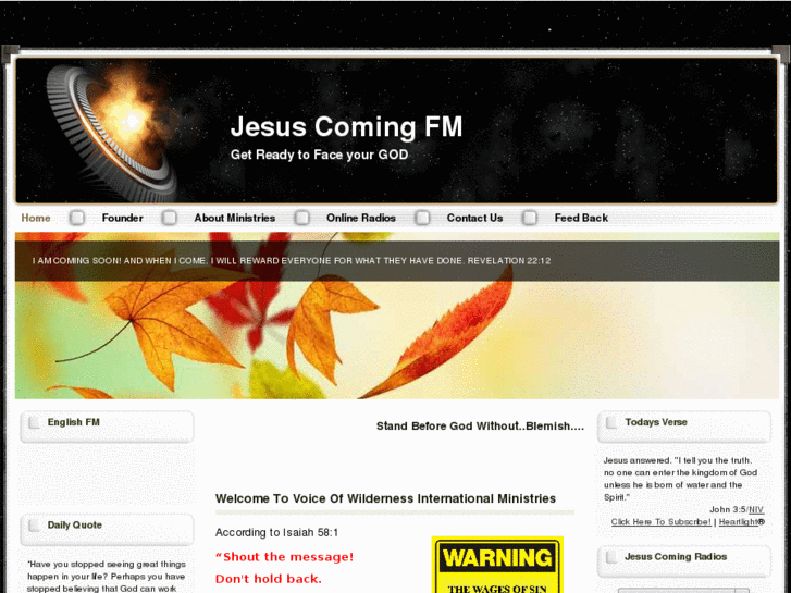 www.jesuscomingfm.com