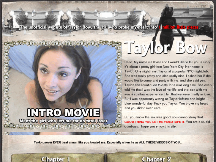 Taylorow.Com: Taylorbow.com, The only Real Ex Girlfriend Revenge site. 