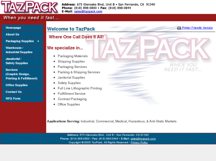 www.tazpackaging.com