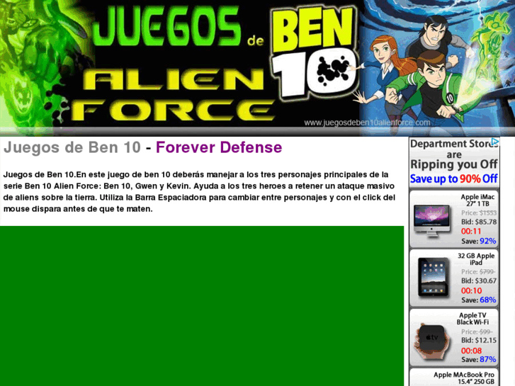 www.juegosdeben10alienforce.com