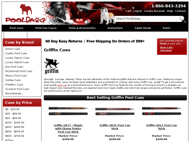 www.griffinpoolcues.com