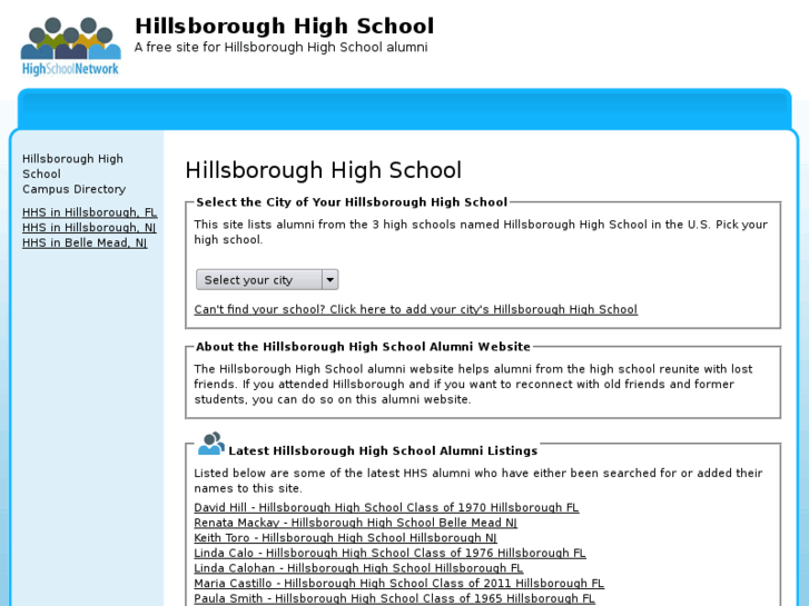 www.hillsboroughhighschool.net