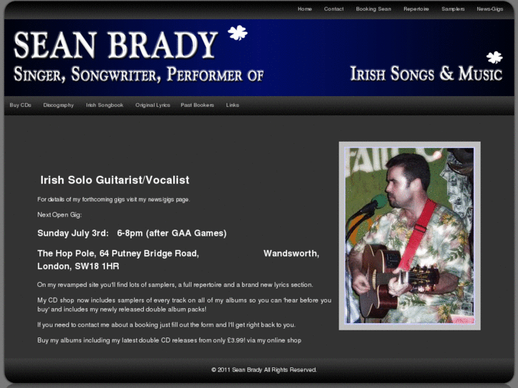 www.seanbradysinger.com