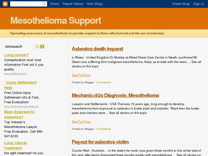 www.supportmesothelioma.com