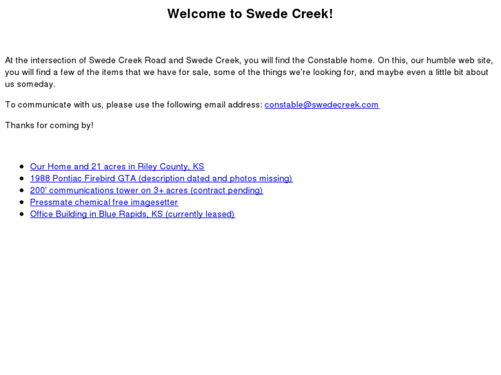 www.swedecreek.com