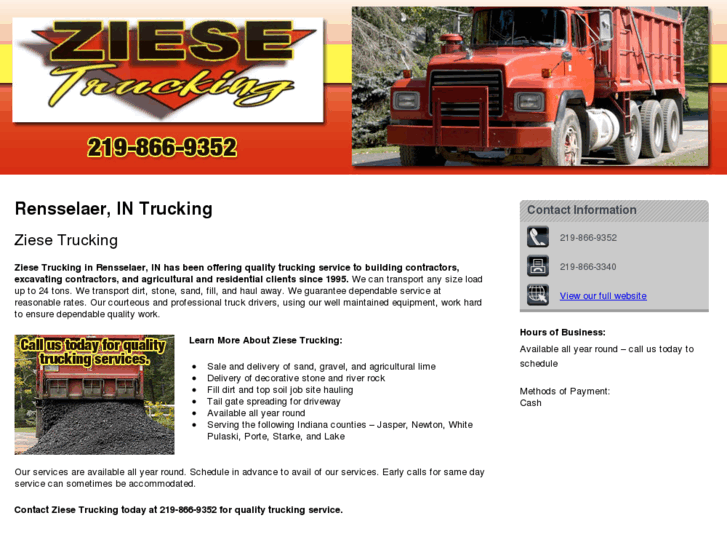 www.ziesetrucking.net