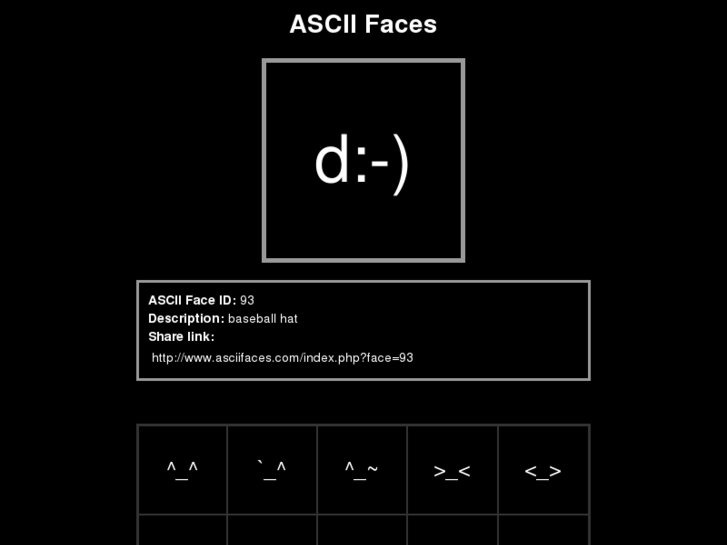 www.asciifaces.com