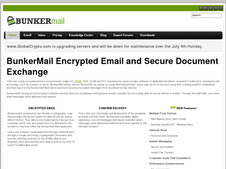 www.bunkermail.com