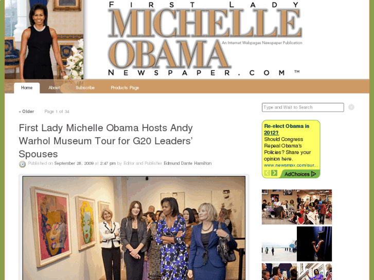 www.firstladymichelleobamanewspaper.com