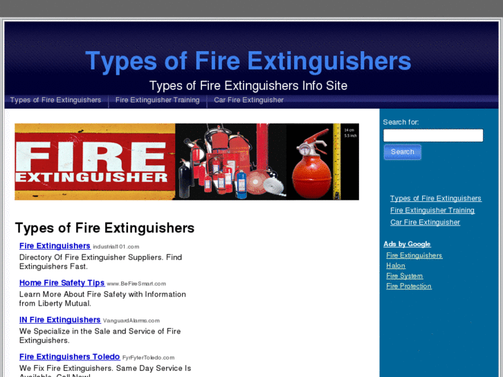 www.typesoffireextinguishers.org