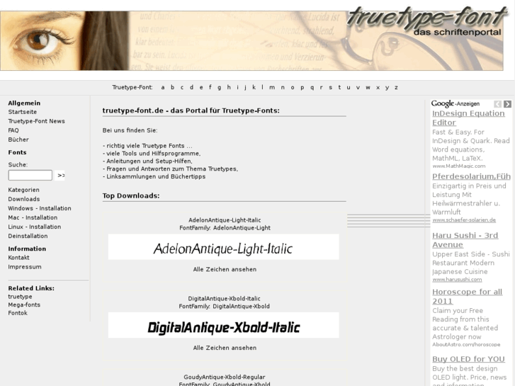 www.truetype-font.de