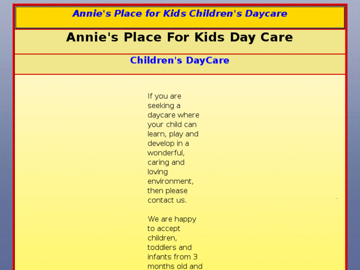 www.anniesplacedaycare.com