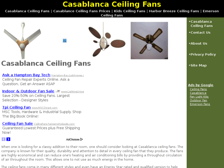 www.casablancaceilingfans.org