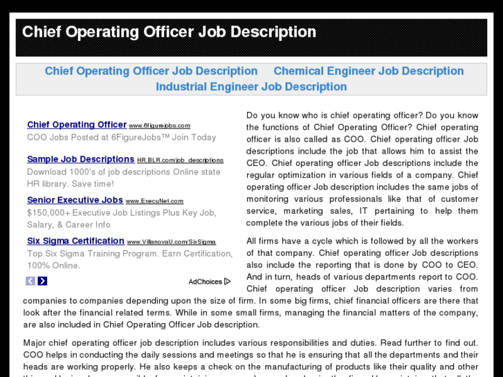 www.chiefoperatingofficerjobdescription.com