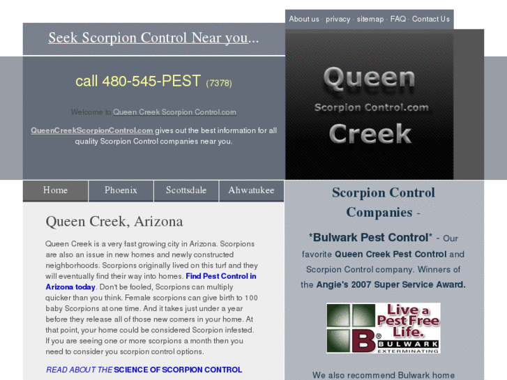 www.queencreekscorpioncontrol.com